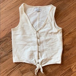 XS Madewell White Crop Tank